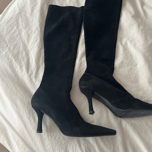 Stuart Weitzman suede stretch knee high boot
